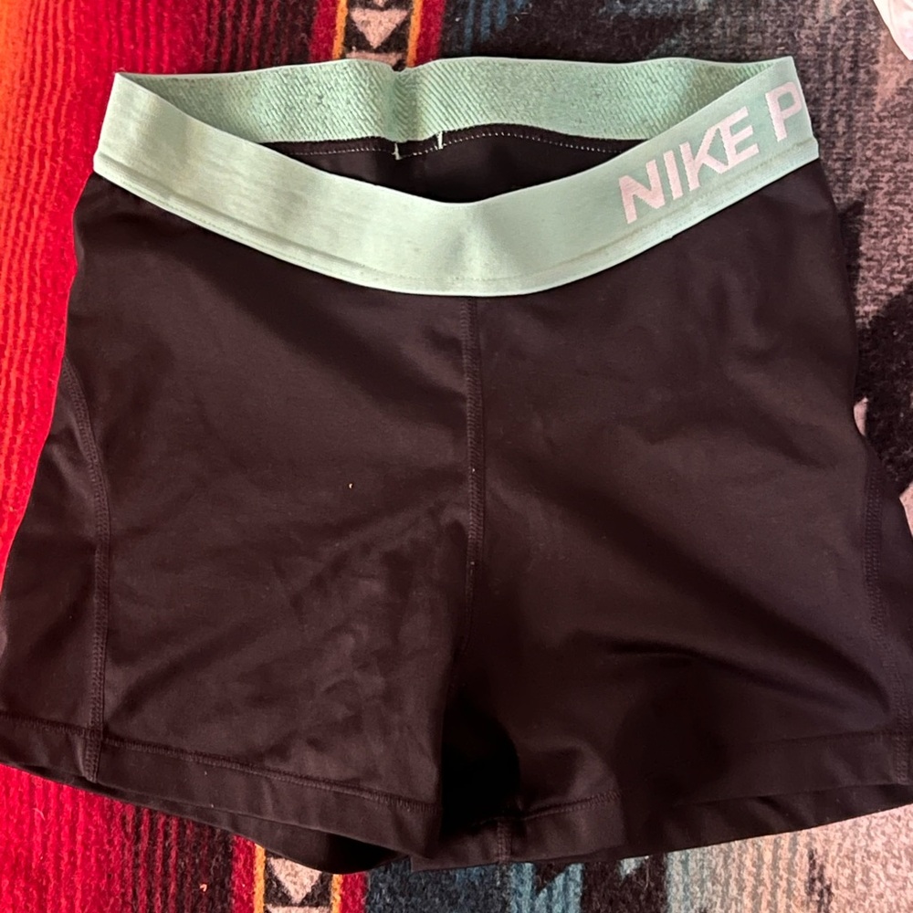 Nike Women's Athletic Shorts in Black and Mint